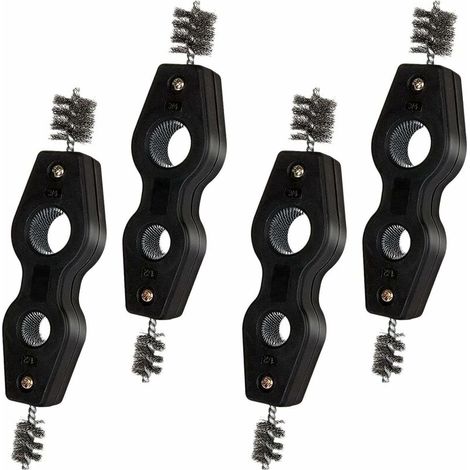 Brosse de nettoyage de cosses de batterie 4 en 1 brosse métallique noire 4pcs (1/5)