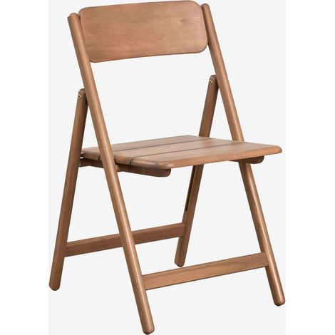 Silla de jardín plegable en madera de acacia Zayma SKLUM
