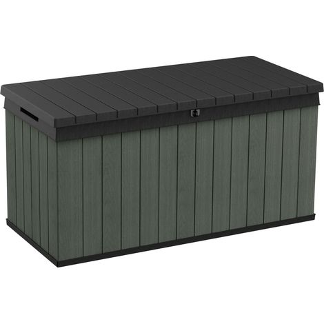 511L Boîte de Rangement pour Meubles de Jardin Vert Aspect et Toucher Bois - Ne se décolore Pas - Résistant aux intempéries - Sûr et sécurisé - Zéro Entretien (1/5)