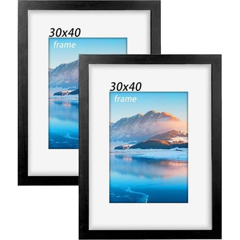 3er Set 30x40 cm Bilderrahmen Schwarz für A4, 12x16 Zoll Fotos (1/5)