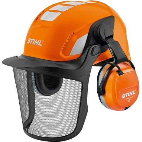 Stihl – Casque forestier SNR 30 – Protection auditive et faciale – Coque ABS résistante aux UV – Ajustement optimal avec ventilation