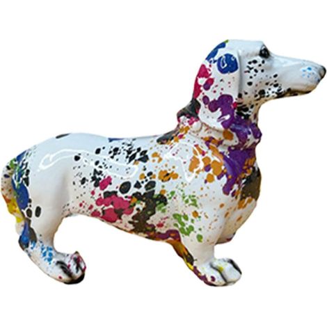 Hundeskulptur aus Harz Figur e Hund dekorative Statue für