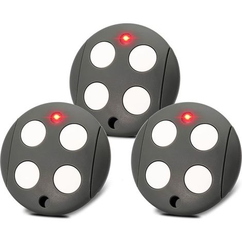 433,92 MHz Telecommande Portail, Lot de 3 Telecommande Porte de Garage Compatible avec Telecommande Mhouse GTX4, Rolling Code, 4 Canaux (1/5)