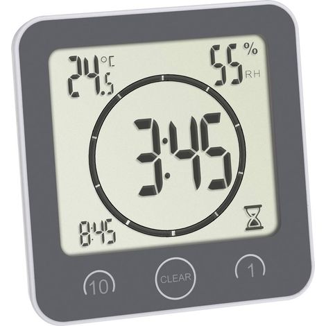 TFA Dostmann Bad- /Küchenuhr mit Timer Timer Grigio digitale (1/5)