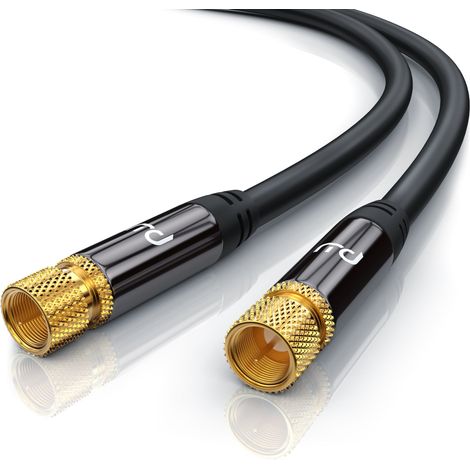 Primewire SAT-Kabel, Koax, F-Stecker, Premium HDTV SAT Koaxialkabel, 4fach Schirmung, 135dB, 75 Ohm - 0,5 m (1/5)