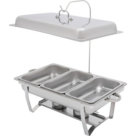 9L Edelstahl Speisewärmer Chafing Dish Wärmebehälter Buffet Catering Party Set