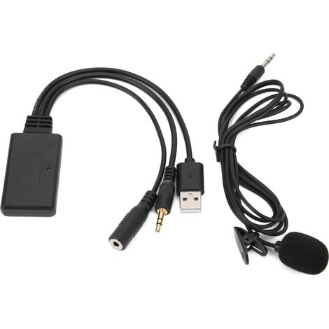 Adaptateur Bluetooth 5.0 pour voiture, câble AUX avec micro intégré, kit mains libres pour appels, compatible Ford Focus/Mondeo (1/5)