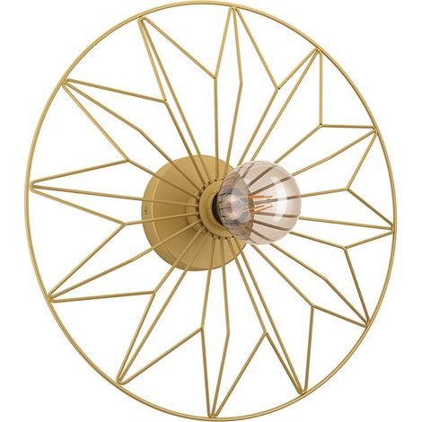 Applique Contemporanea Castanuelo 1 Luce Acciaio Oro (1/3)