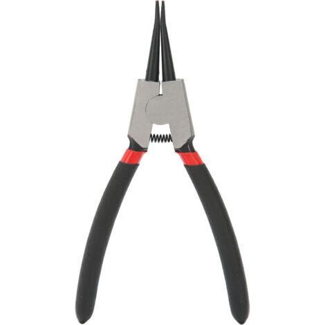 Carbon Steel Straight External Circlip Pliers with Rubber Coating, Multifunctional, SK-112-6D, 150mm, 1.5mm (1/5)