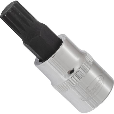 Schraubendrehereinsatz ∙ V6109 ∙ 3/8 Zoll (10 mm) Vierkant hohl ∙ Innen Vielzahn Profil XZN ∙ SW M9 (1/2)