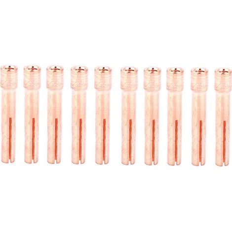 Pince à souder TIG, 10 pièces 13N23 (3/32 pouce), pince à sertir en cuivre, accessoires de remplacement de la torche Tig pour torche de soudage WP9 / 20/25 TIG(10 pièces) (1/4)