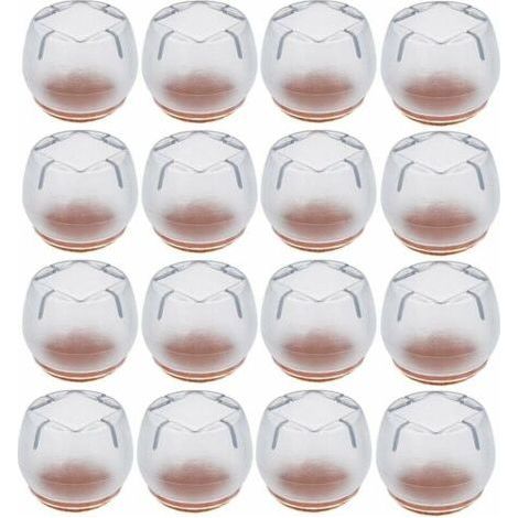 Furniture Glides 6 Pieces Chair Caps Furniture Glides Round Square Silicone Protection Furniture Leg Pads Chair Leg Caps Table Cover Scratches Protectors(20-25mm) (1/4)
