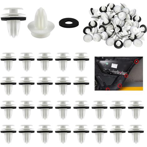80 clips de fijación para automóviles, clips de sujeción universales para vehículos, remaches de plástico, sujetadores de molduras de carrocería con amortiguación de esponja, para paneles de puertas e