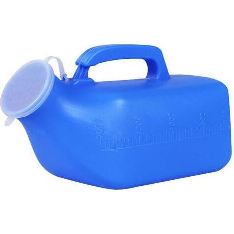 Bouteille Urinoir Portable 2000ml Unisexe avec Tuyau pour en Voyage Voiture Camping à l'Hôpital (Bleu) (1/4)