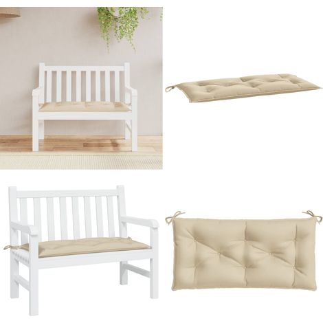 Coussin de banc de jardin beige 110x50x7 cm tissu oxford - Coussin De Banc - Coussin D'extérieur - Coussin Jardin - Décoration Intérieur - Coussin Confortable - Home & Living (1/5)