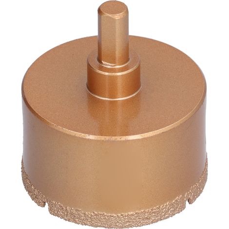Foret diamant brasé pour ouverture de trou de 60mm, adapté à meuleuse d'angle, pour marbre et pierre, carottage à sec, haute performance. (1/5)