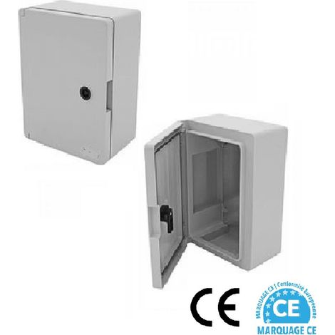 AR – Coffret électrique étanche saillie IP65 IK10 280 x 210 x 130 mm – Plaque de fond pleine en tôle galvanisée – Fixation murale incluse