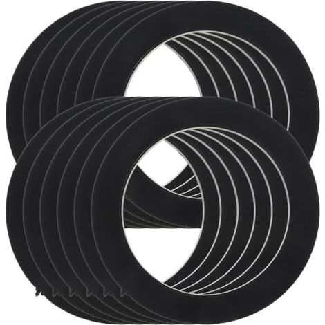 Rondelles en Plastique pour Tuyau D’évier, Lot de 10, Noir (1/5)