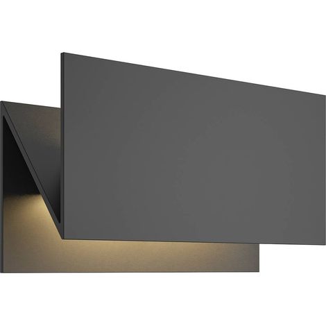 LED-vägglampa utomhus "Meja" aus aluminium / grå / zink von Lucande
