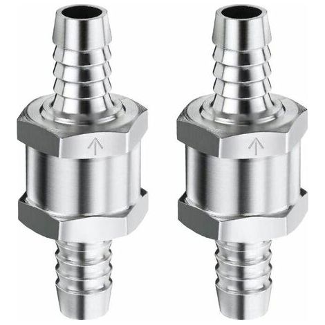 2 válvulas de retención de aluminio para combustible, válvula de control de combustible para sistemas de combustible de baja presión de carburador diésel de gasolina, 6 mm, Fontainebleau (1/5)