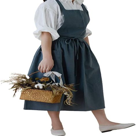 Tablier De Cuisine En Coton - Design Japonais H-Forme Avec Dos Croisé - Pour Cuisine Jardinage Et Artisanat - Lot De 1 (1/5)