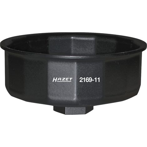 Hazet Ölfilterschlüssel 2169-11, 1/2 (12,5 mm) Vierkant hohl, Außen 14-kant Profil, SW 84 mm (1/4)