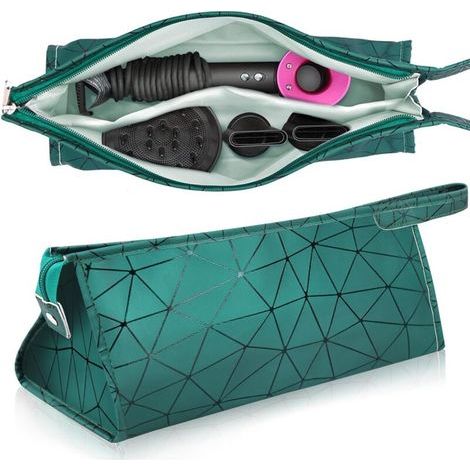 Sac de rangement pour sèche-cheveux en cuir PU compatible avec le sèche-cheveux Dyson Supersonic, étui de voyage pour sèche-cheveux étanche, brosse pour sèche-cheveux portable et organiseur de diffuse (1/5)