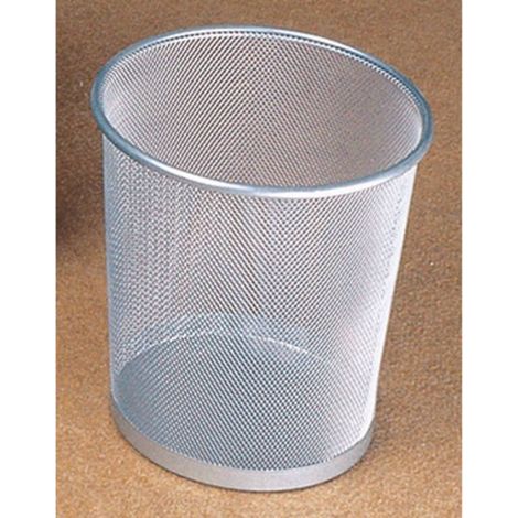 Helit the circle network H2518500 Cestino per la carta 15 l (Ø x A) 26.5 cm x 28 cm Metallo Argento 1 pz.