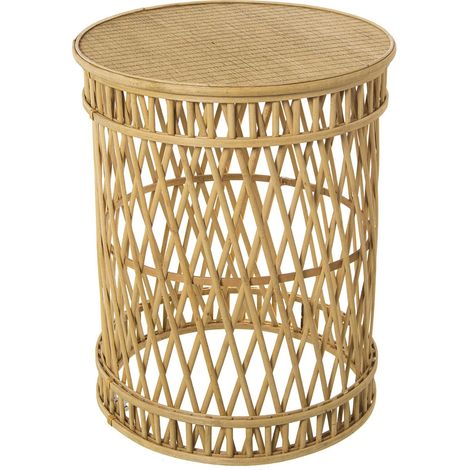 Table d'appoint bambou design épuré et fonctionnel - Bois naturel tressé (1/2)