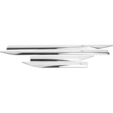 4 pièces ABS chromé corps côté moulage couverture garniture voiture accessoire adapté pour RAV4 2019 2020 (1/5)