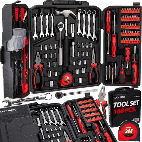 Coffret à outils, clés, clés à douille, 168 éléments