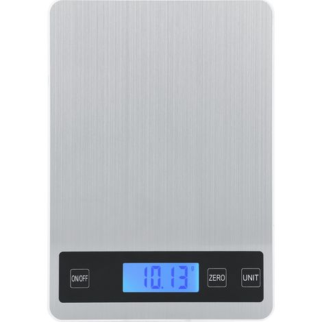 Mini balance de cuisine électronique numérique LED 5 kg/1 g en acier inoxydable-AquaForge (1/5)