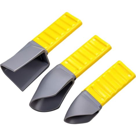 Lot de 3 outils de calfeutrage d'angle multi-usages pour carrelage, pierre et verre avec matériaux haute résistance et poignée en ABS confortable (1/5)