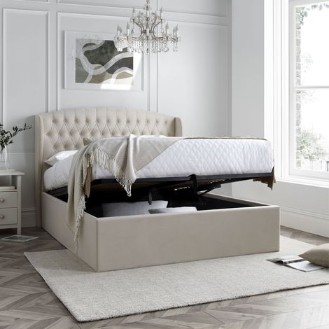 Warwick Velvet Ottoman Blue Double (1/5)