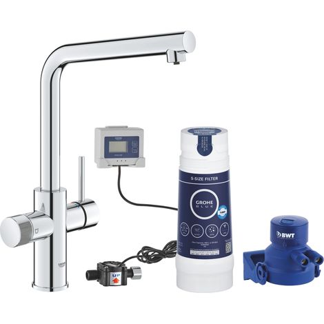 Rubinetto Grohe Blue Pure Minta Cromo Bocca L Sistema Filtrazione Acqua 30589000 Cromo Lucido
