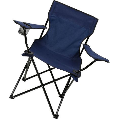 Fauteuil pliant d'extérieur portable, léger, portable, de haute qualité, grande capacité de charge, confortable pour une utilisation prolongée, noir. (1/5)
