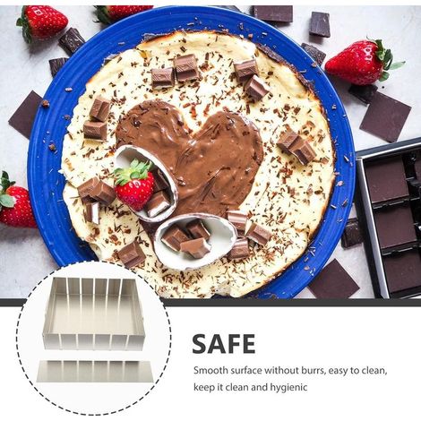 Moule à nougat rectangulaire en acier inoxydable avec séparateurs antiadhésifs (1/3)