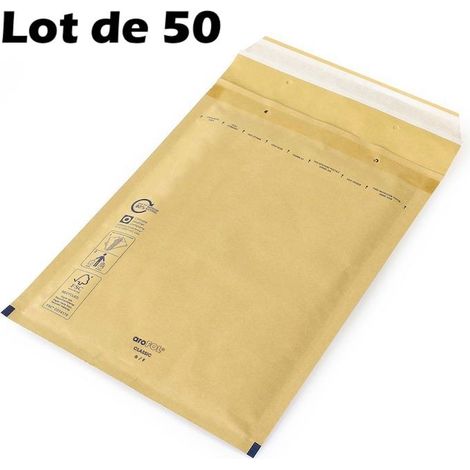 Lot de 50 Enveloppes Matelassées 180 x 260 mm (intérieur )