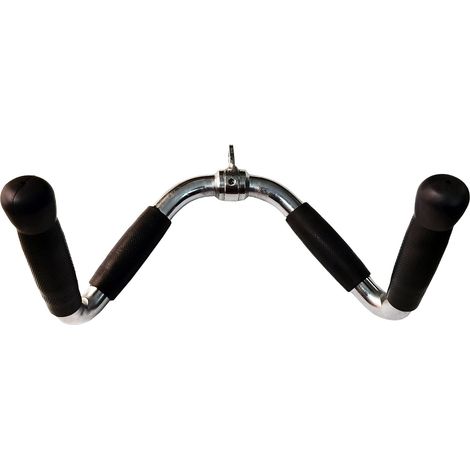 Barre d'haltères multi-exercices pour machines à câble, barre de traction latte, accessoires de machine à câble, barre de presse triceps, barre de traction droite tournante avec poignées rotatives et (1/5)