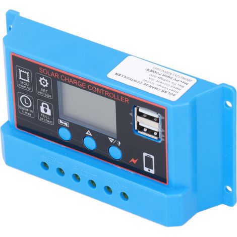 20A 12V/24V PWM-Solarladeregler mit LCD-Bildschirm, Photovoltaik-Laderegler (1/5)