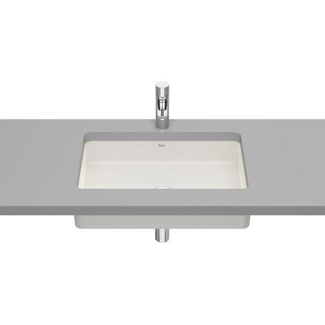 LAVABO BAJO ENCIMERA INSPIRA 605X390 CON JUEGO DE FIJACIÓN BEIGE