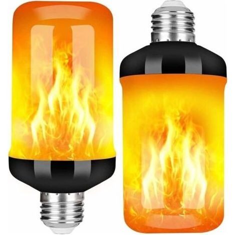 LaBlanc - 2 Pack Ampoule à Flamme E27 LED Ampoules 4 Modes - avec Capteur de Gravité Ampoule - Applicable à de Flamme pour Décoration de Intérieure/Extérieure/Bar/Fête (1/5)