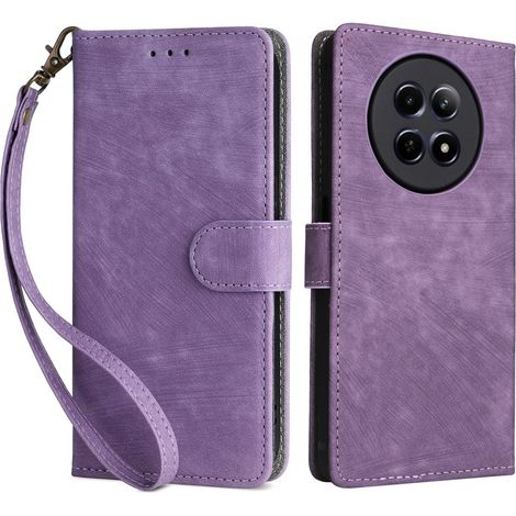 Funda tipo libro para Realme 12 5G, con protección RFID, color morado. (1/5)