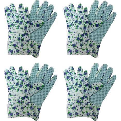 4 paires de gants de jardin avec picots en PVC pour nettoyer le jardin, désherber, planter, arroser (Style 3) (1/5)