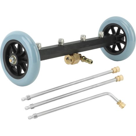 Nettoyeur de châssis en acier inoxydable et laiton, 4000 Psi, balai à eau pour soubassement, raccord rapide 1/4in, pour voiture et usage domestique (1/5)