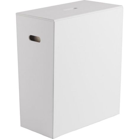 Panier à linge LUXURY 49,5x61,8x29cm, blanc (1/4)
