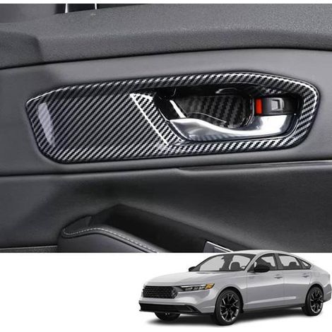 4 colors: Carbon fiber textured Material: ABS Interior door cup decoration for automotive interior accessories. (1/4)