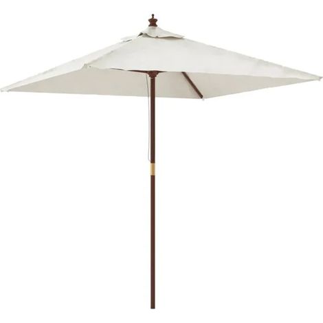 Paravent de jardin, poteau en bois couleur sable, dimensions : 198 x 198 x 231 cm (1/5)