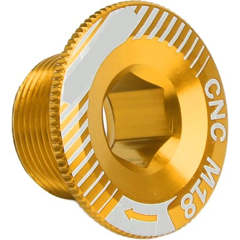 Vis de manivelle en alliage d'aluminium M18, boulon de fixation doré pour bras de pédalier de vélo (1/5)