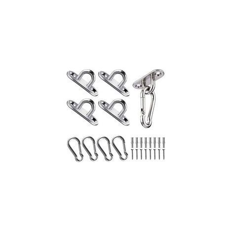 Gancio appendiabiti, piastra rettangolare in acciaio inox da 50 kg per altalena yoga, amaca, tendalino, accessori per barche (1/5)